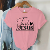 Graphic T-Shirt for Women - "Just Love Jesus" Summer Top