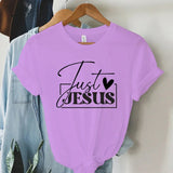 Graphic T-Shirt for Women - "Just Love Jesus" Summer Top