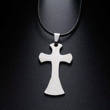 Stainless Steel Jesus Cross Pendants & Necklaces for Men and Women - Durable, Fade-Resistant Jewelry with Rope Chain