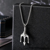 Gothic Skull Jesus Cross Pendant Necklac