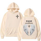 Aesthetic Christian Jesus Wing Bible Verse Hoodies