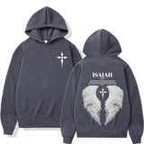 Aesthetic Christian Jesus Wing Bible Verse Hoodies