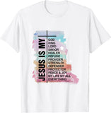 Christian Jesus Is King Design Crown T-Shirt