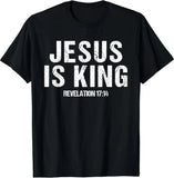 Christian Jesus Is King Design Crown T-Shirt