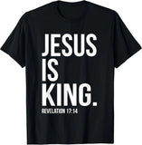 Christian Jesus Is King Design Crown T-Shirt