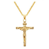 Vintage Gothic Hollow Cross Pendant Necklace