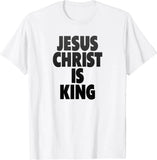 Christian Jesus Is King Design Crown T-Shirt