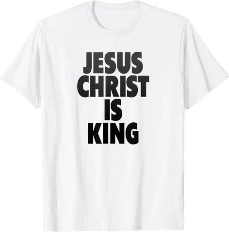 Christian Jesus Is King Design Crown T-Shirt