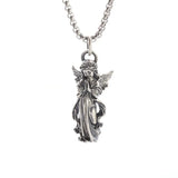 Gothic Skull Jesus Cross Pendant Necklac