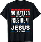 Christian Jesus Is King Design Crown T-Shirt