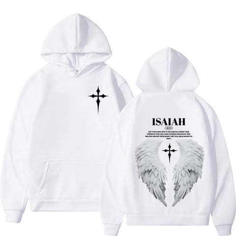 Aesthetic Christian Jesus Wing Bible Verse Hoodies