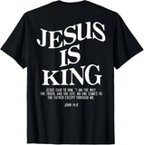 Christian Jesus Is King Design Crown T-Shirt