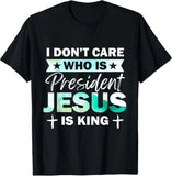 Christian Jesus Is King Design Crown T-Shirt