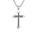 Vintage Gothic Hollow Cross Pendant Necklace