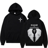 Aesthetic Christian Jesus Wing Bible Verse Hoodies