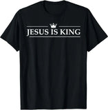 Christian Jesus Is King Design Crown T-Shirt