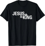 Christian Jesus Is King Design Crown T-Shirt