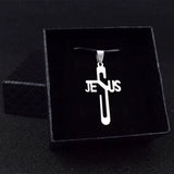 Stainless Steel Jesus Cross Pendants & Necklaces for Men and Women - Durable, Fade-Resistant Jewelry with Rope Chain