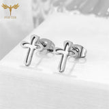 Elegant Stainless Steel Classic Cross Earrings