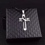 Stainless Steel Jesus Cross Pendants & Necklaces for Men and Women - Durable, Fade-Resistant Jewelry with Rope Chain