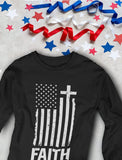 US Flag- Men American Patriotic Faith Long Sleeve Shirt